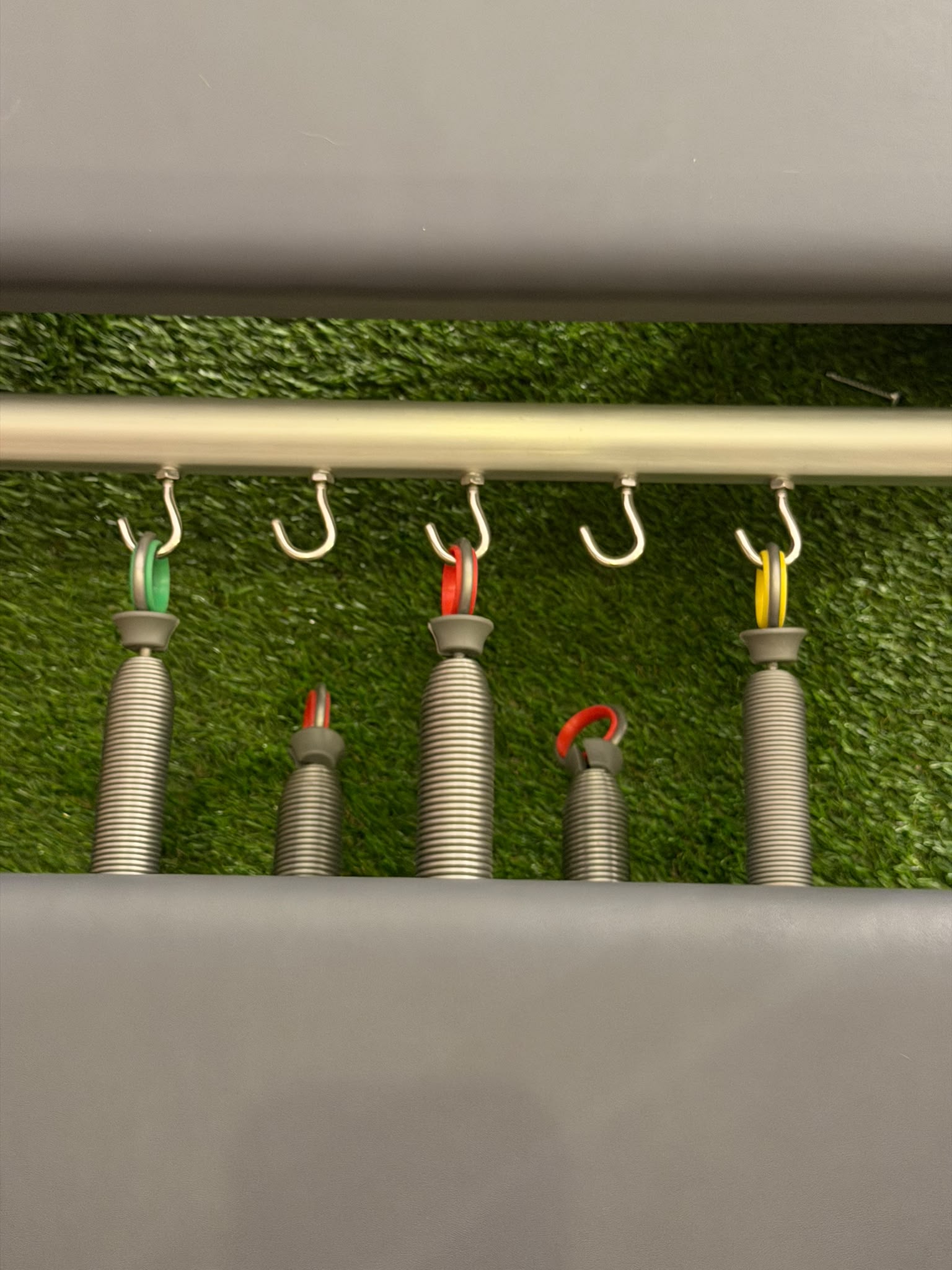 Detalle del equipo de Pilates Reformer