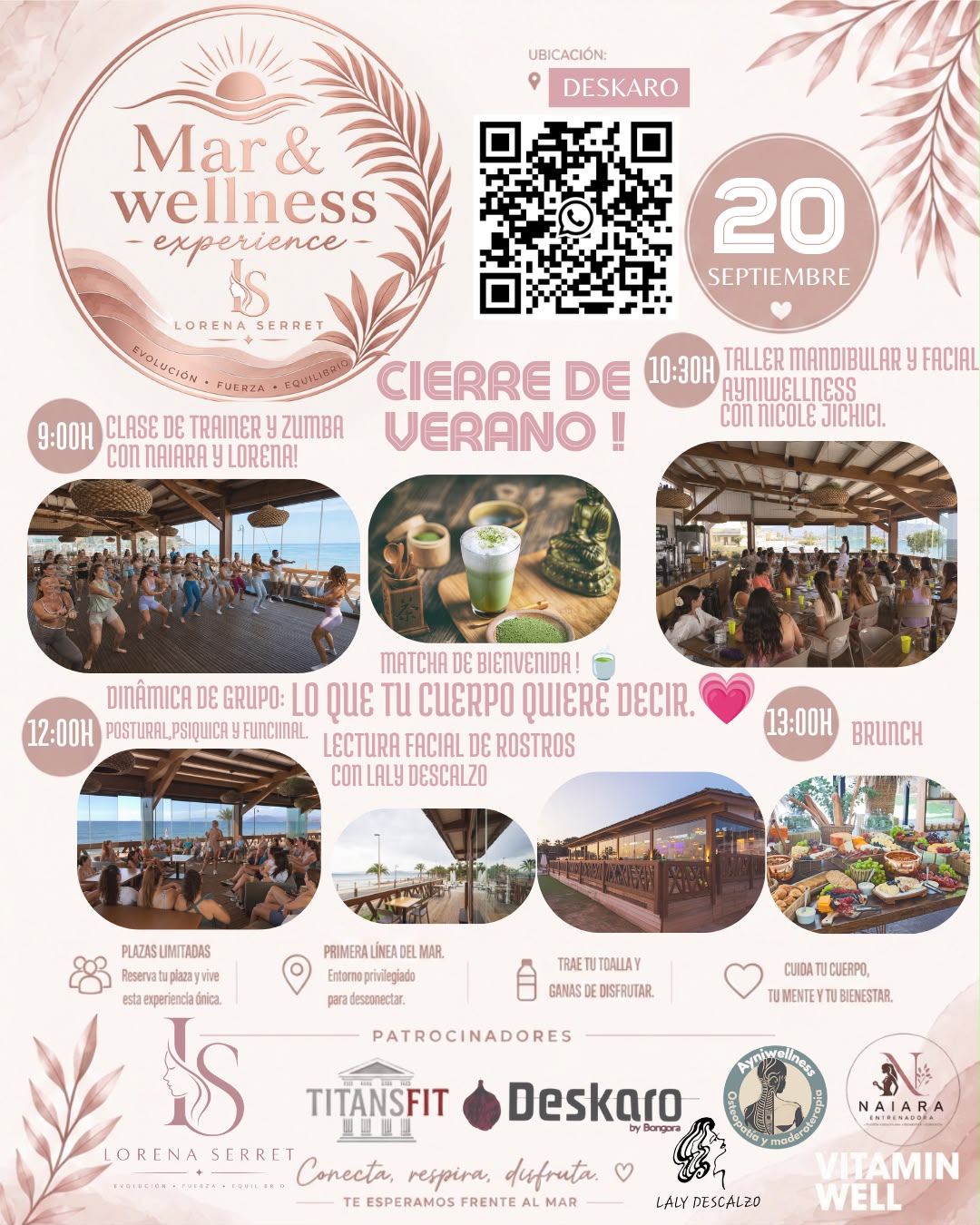 Mar & Wellness Experience — 20 septiembre, Deskaro: Trainer/Zumba, talleres y brunch